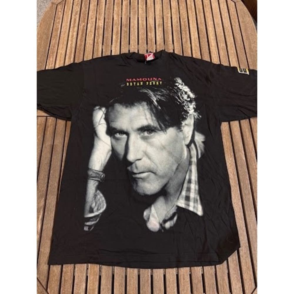 Vtg 1994 Bryan Ferry Mamouna Tour Tee Giant by Tultex Black XL Johnnie Walker